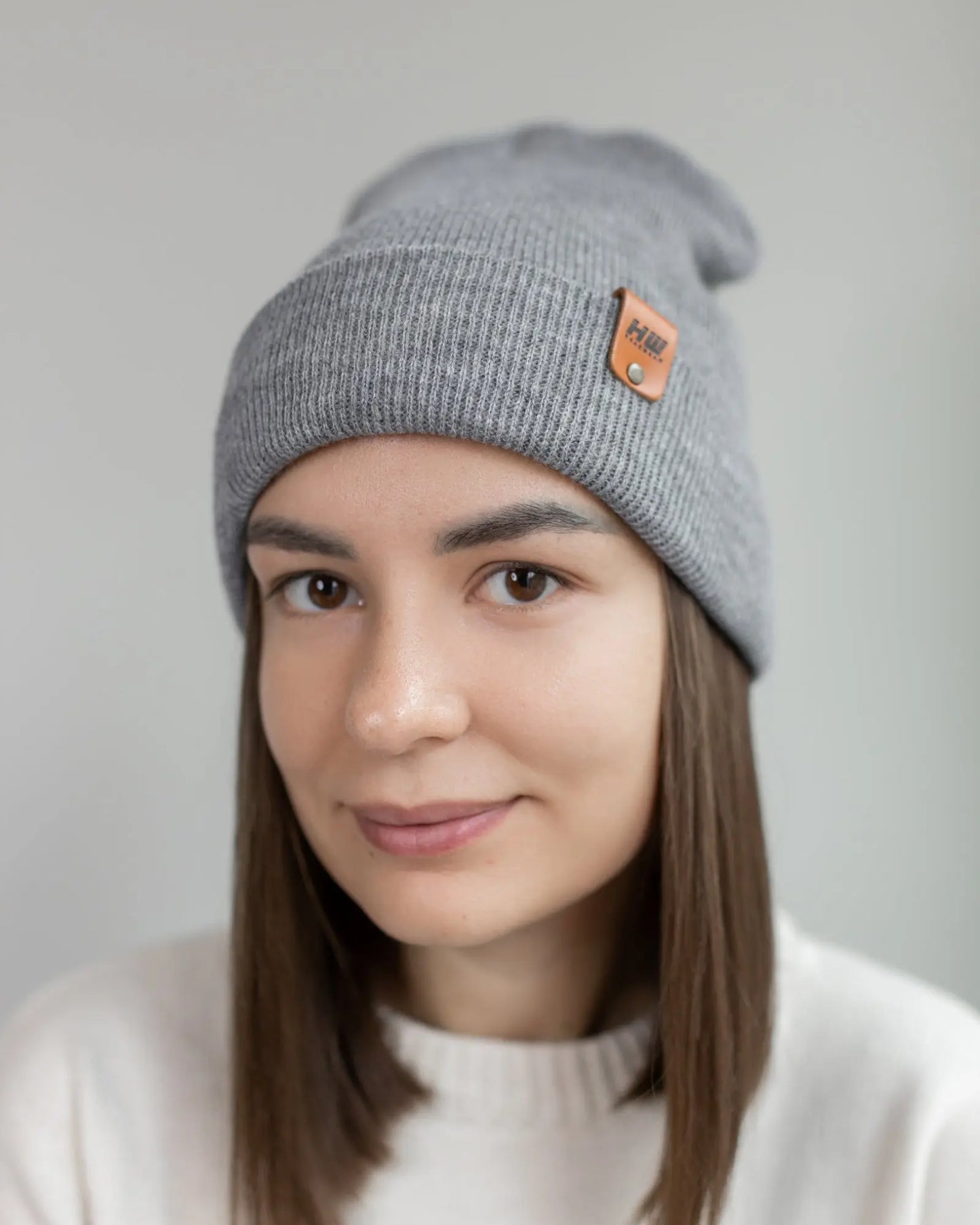 HAAKWEAR Knit Cuffed Classic Beanie / Hat - Koala Gray, Made in USA