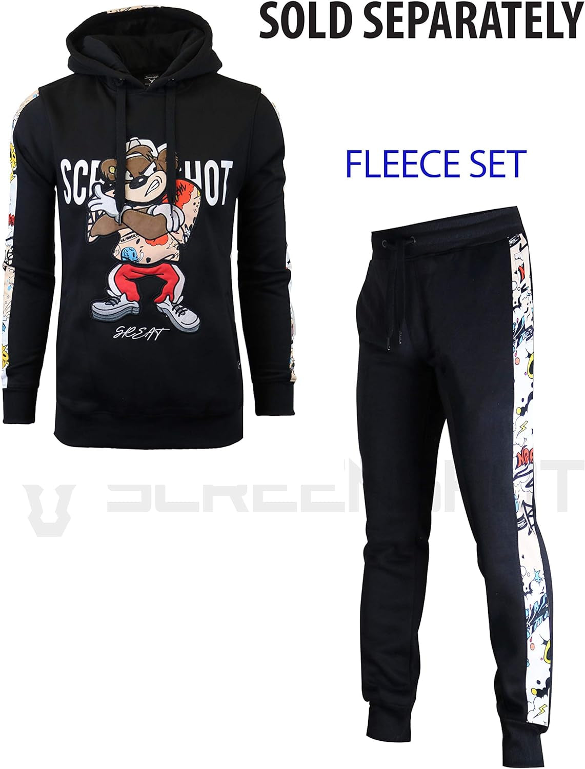 Mens Urban Hip Hop Premium Fleece Hoodie - Modern Pullover NYC Street Fashion Urbanwear Hooded Sweatshirt