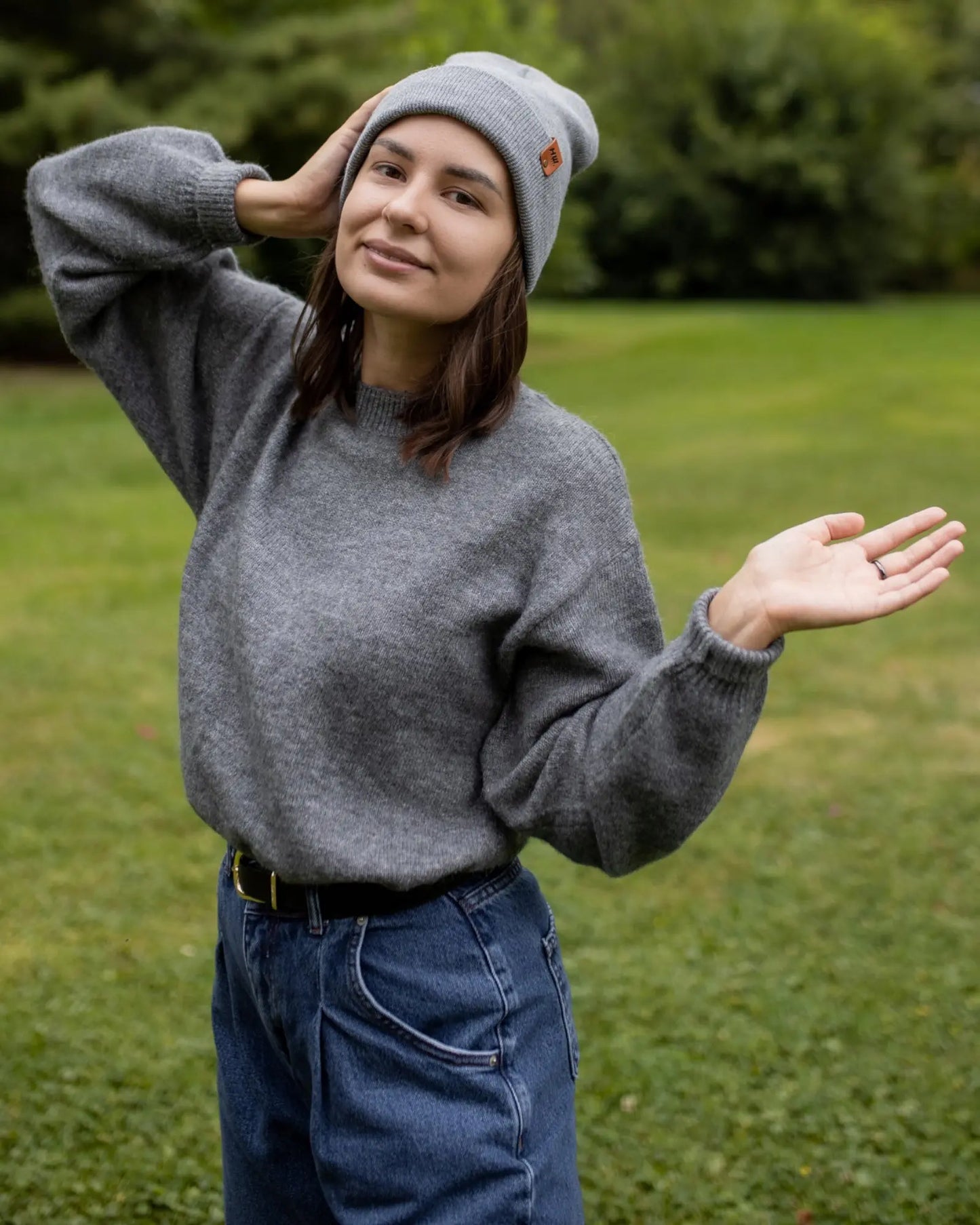HAAKWEAR Knit Cuffed Classic Beanie / Hat - Koala Gray, Made in USA