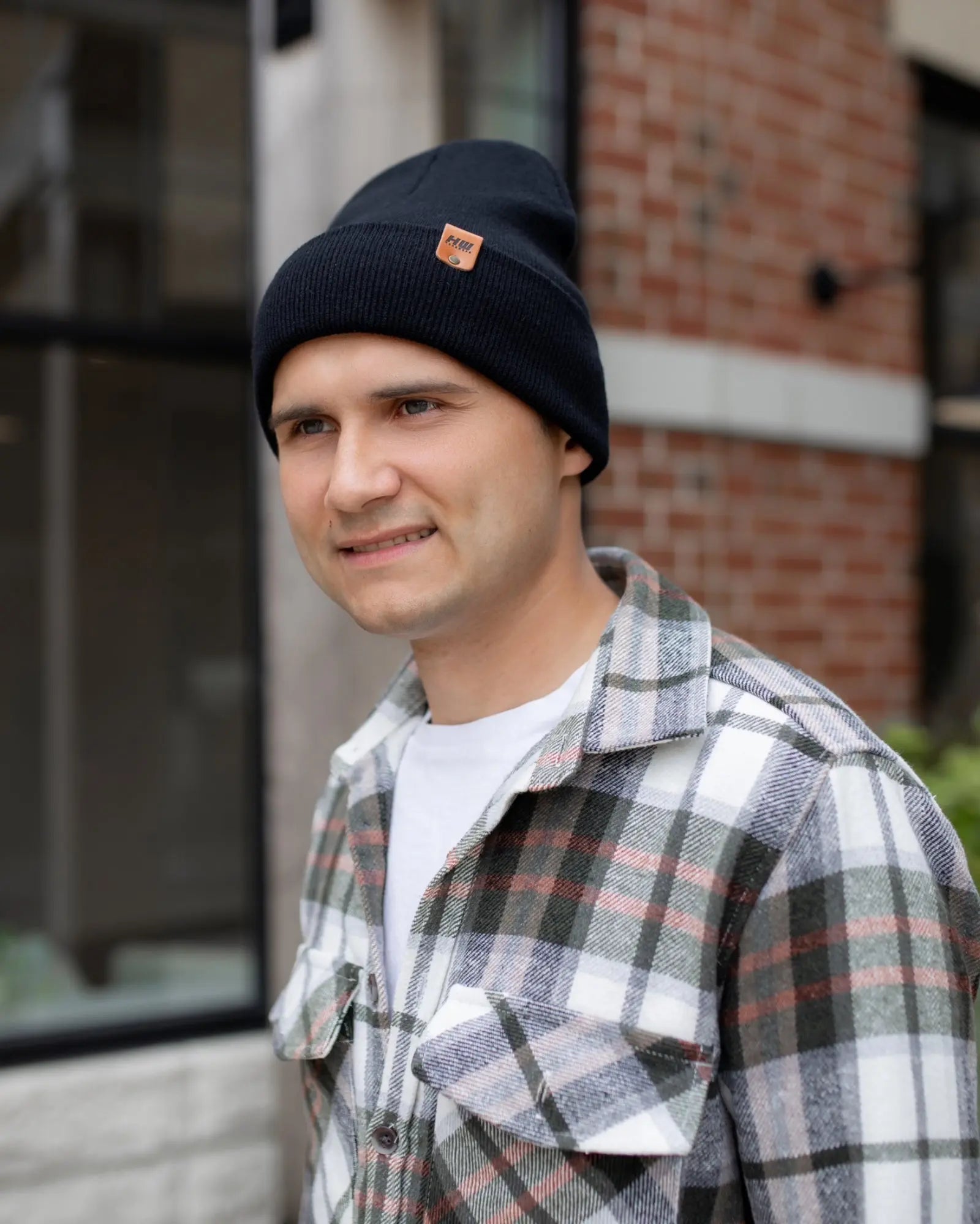 HAAKWEAR Knit Cuffed Classic Beanie / Hat - Midnight Black, Made in USA