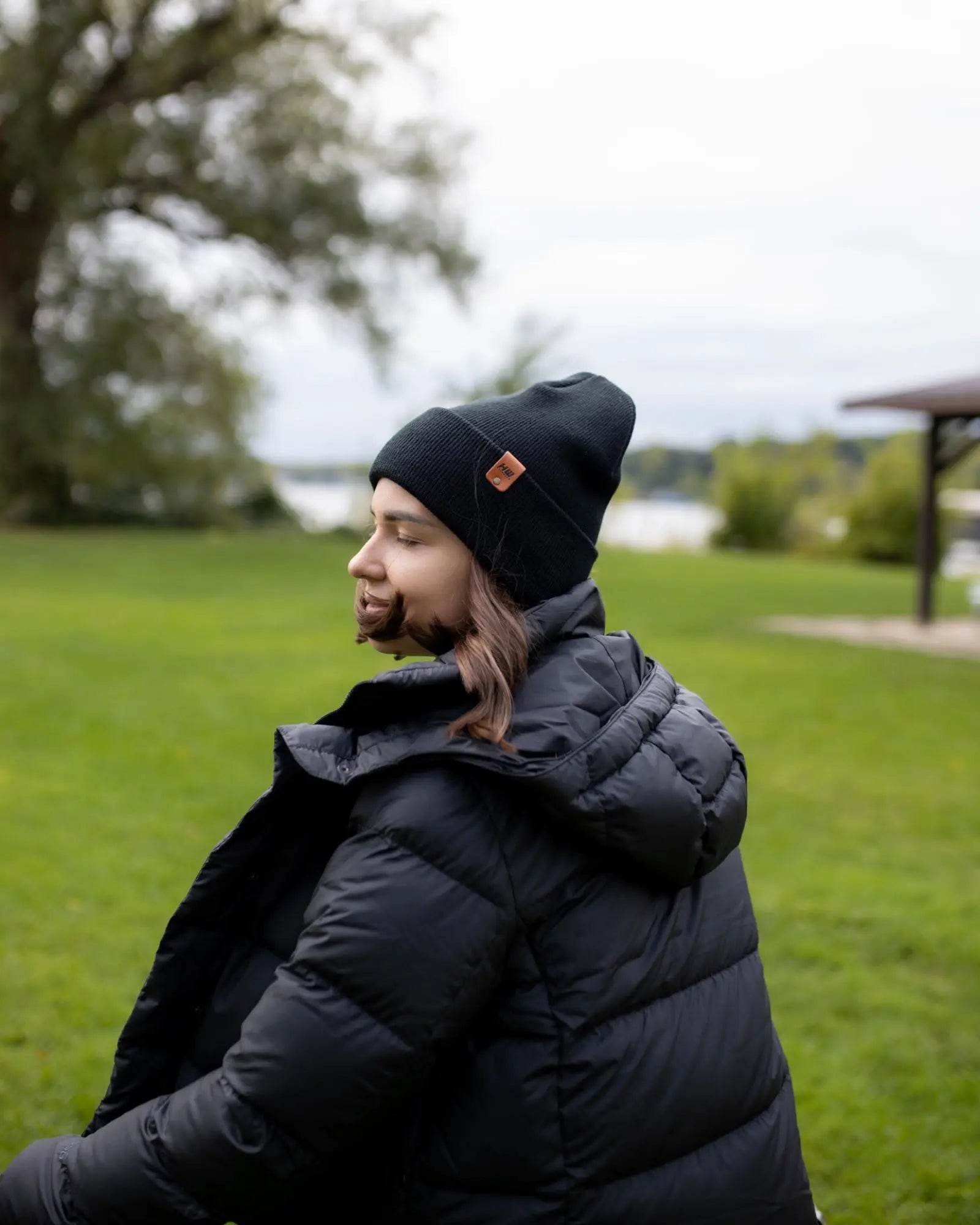 HAAKWEAR Knit Cuffed Classic Beanie / Hat - Midnight Black, Made in USA