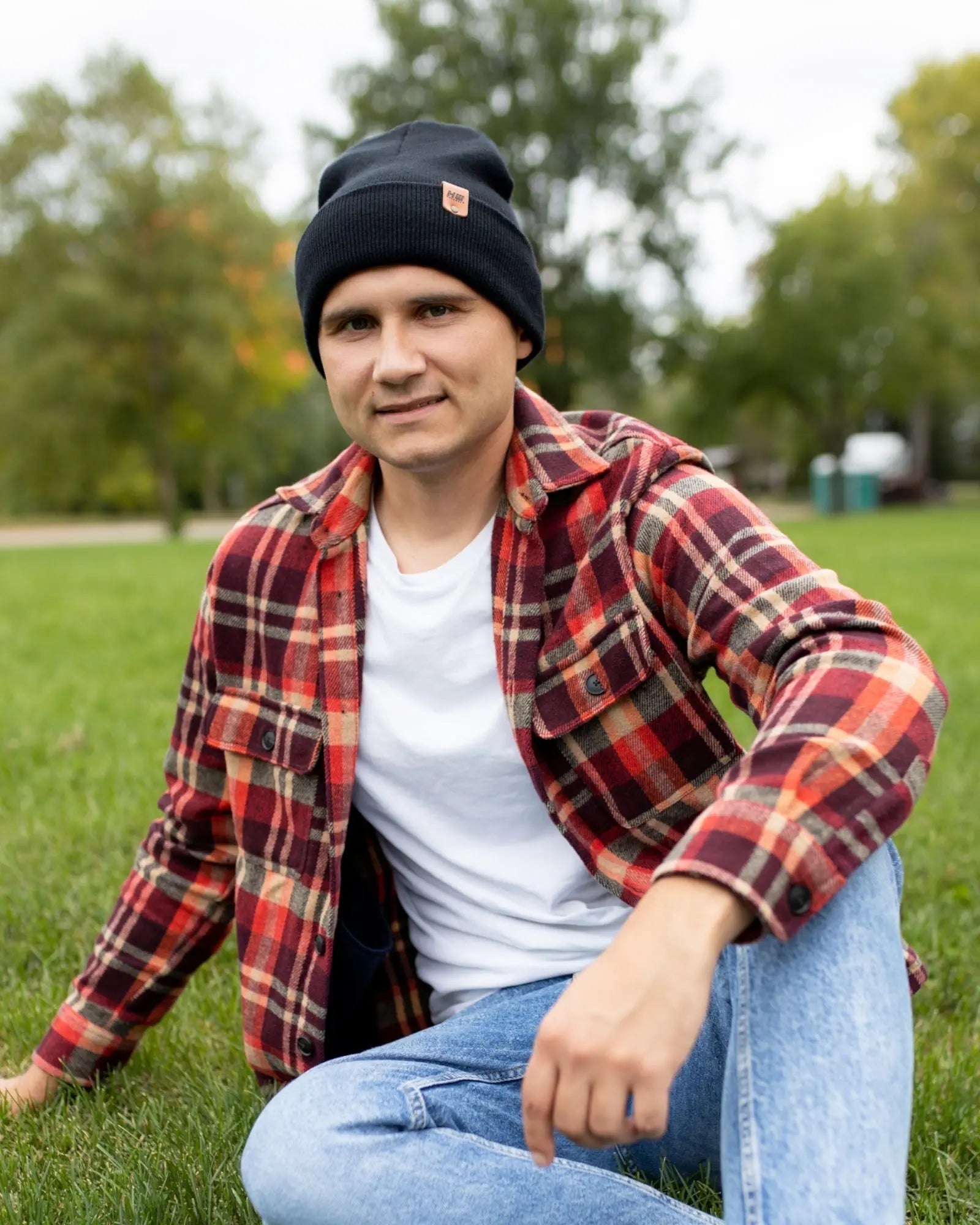 HAAKWEAR Knit Cuffed Classic Beanie / Hat - Midnight Black, Made in USA