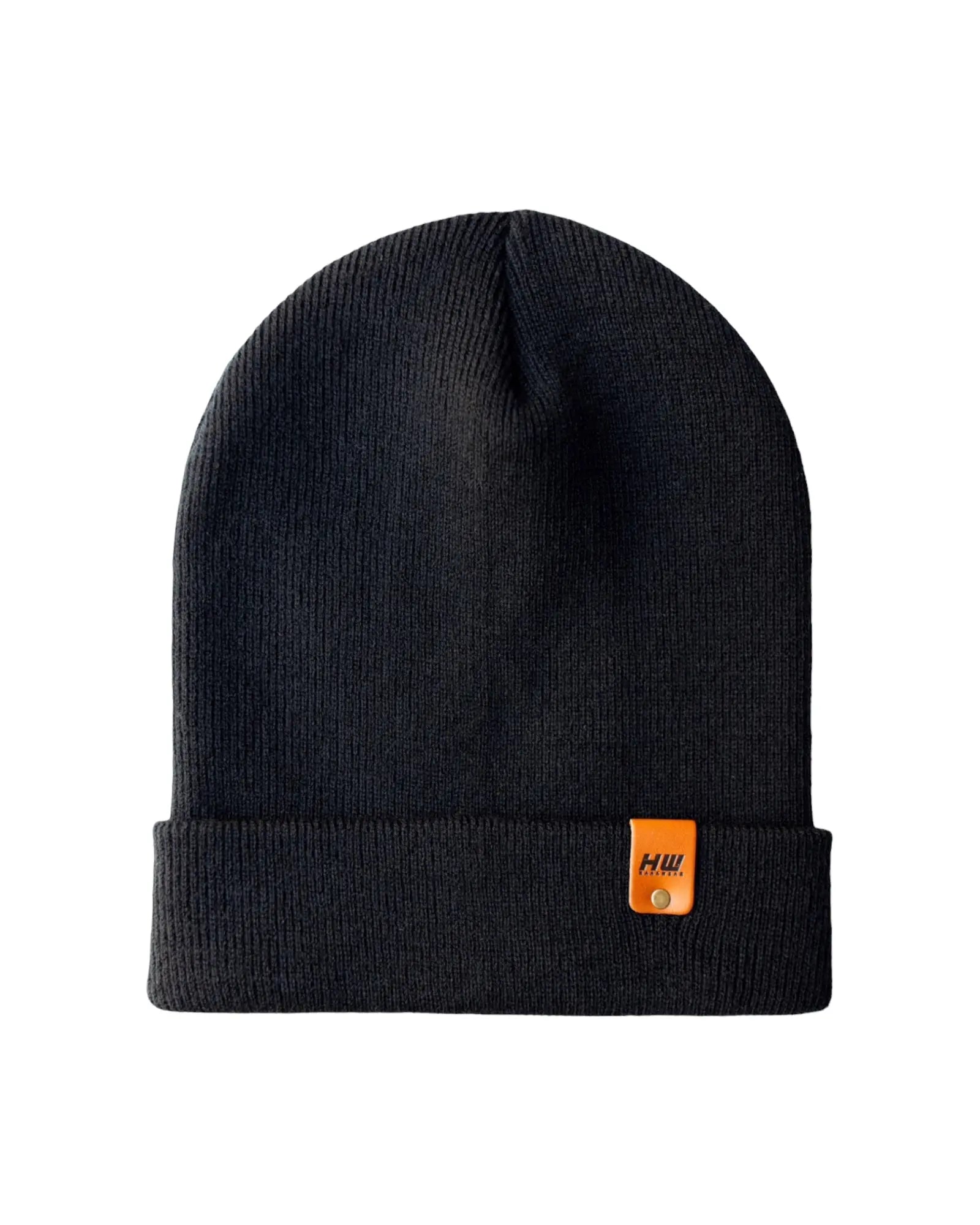 HAAKWEAR Knit Cuffed Classic Beanie / Hat - Midnight Black, Made in USA