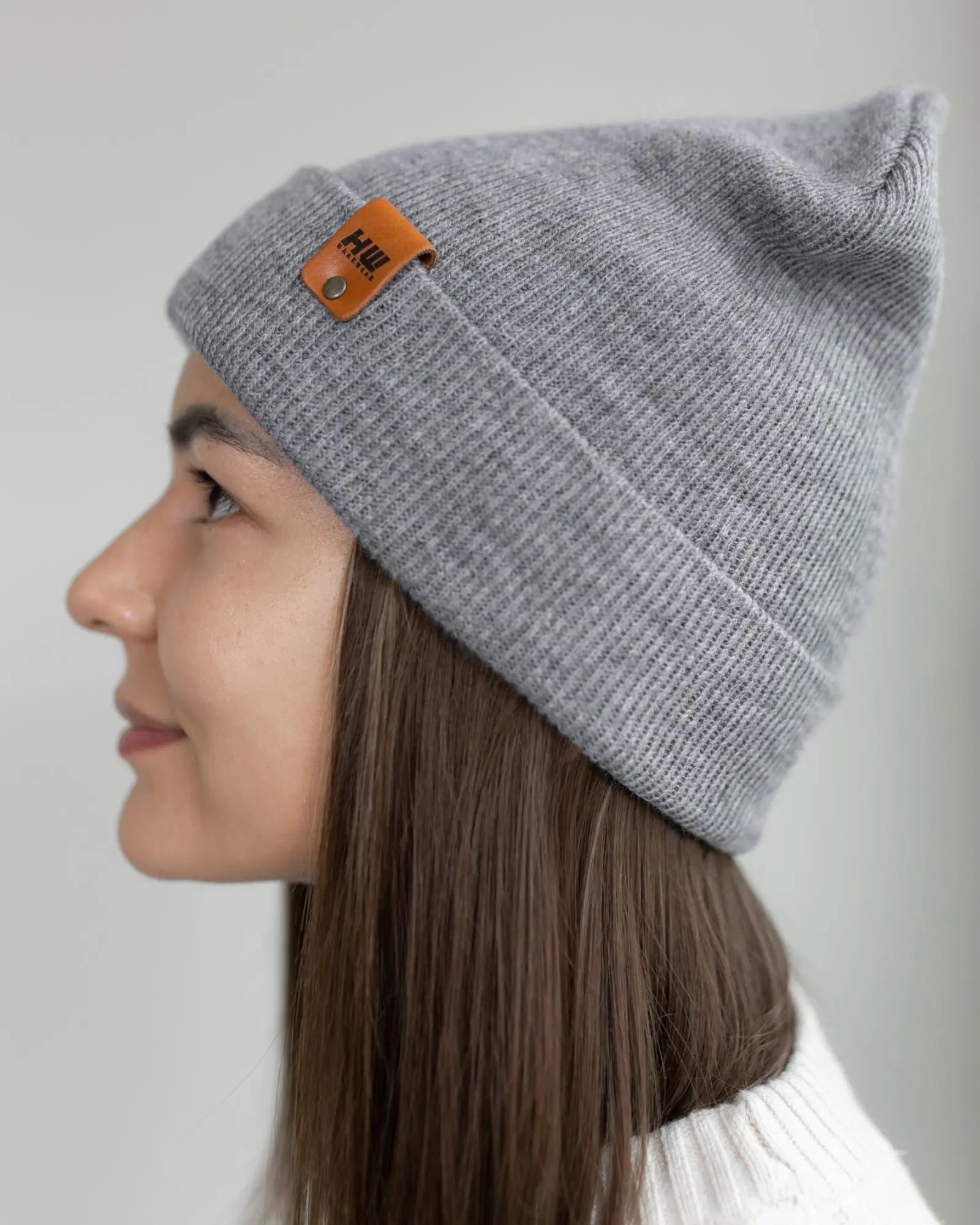 HAAKWEAR Knit Cuffed Classic Beanie / Hat - Koala Gray, Made in USA