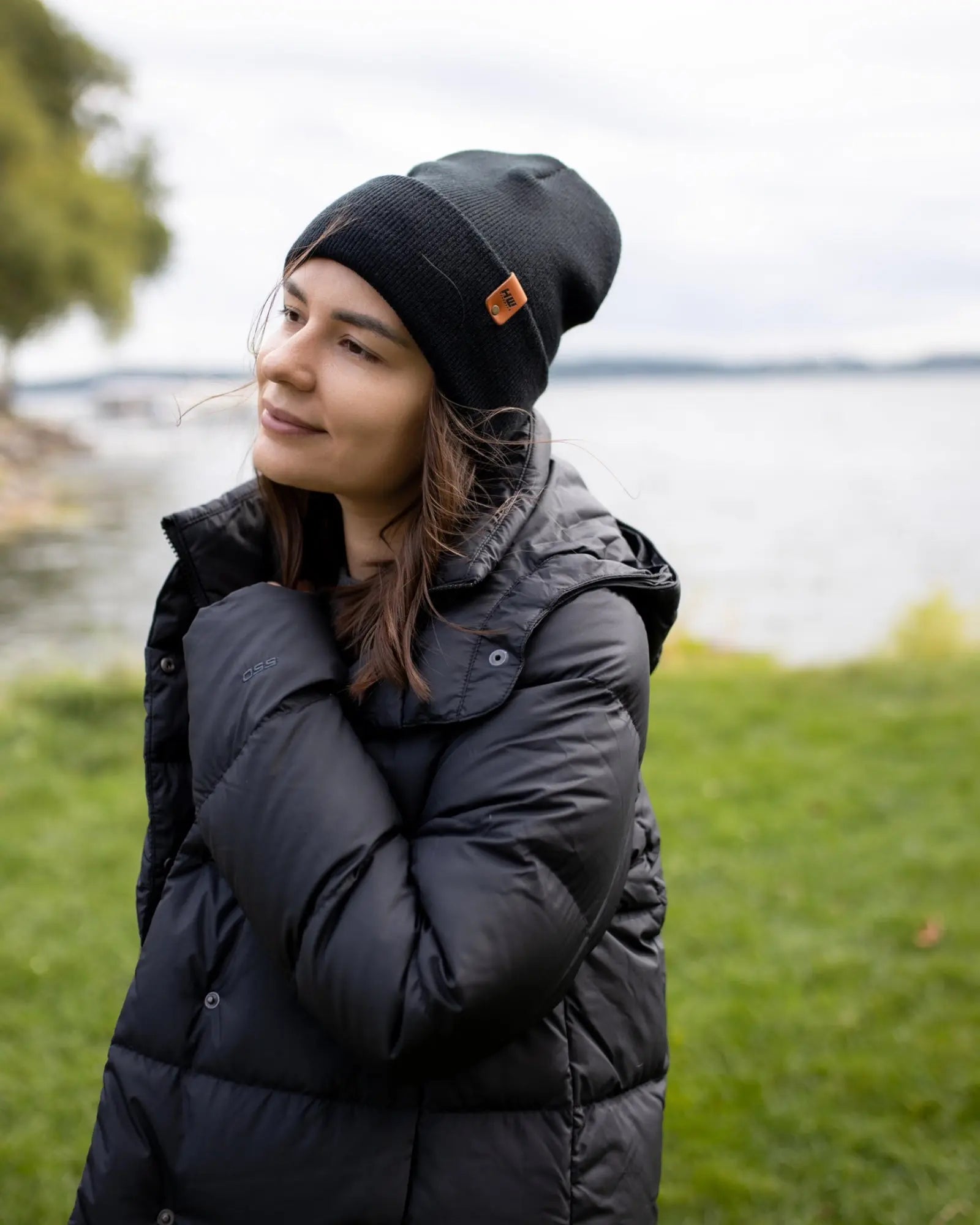 HAAKWEAR Knit Cuffed Classic Beanie / Hat - Midnight Black, Made in USA