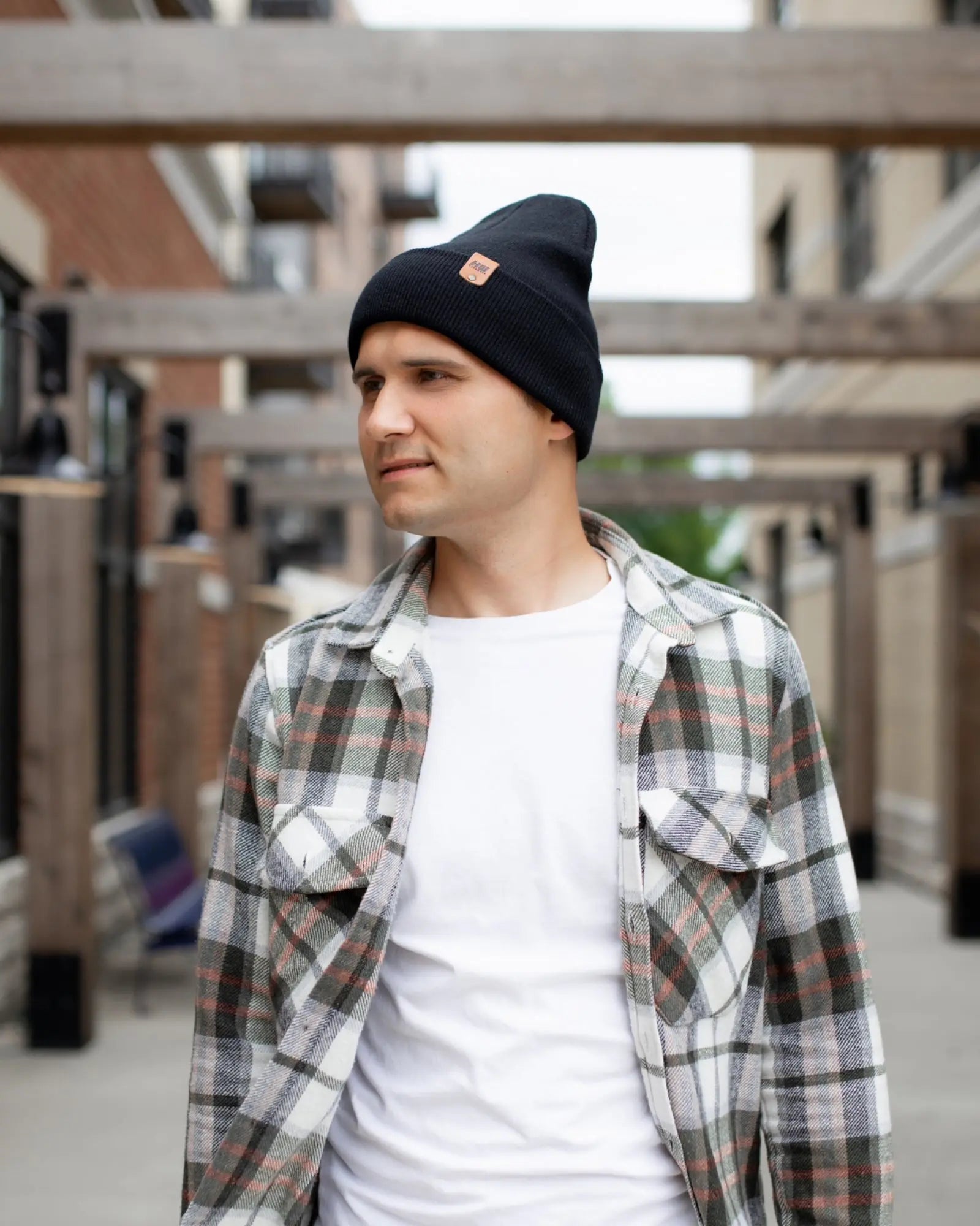 HAAKWEAR Knit Cuffed Classic Beanie / Hat - Midnight Black, Made in USA