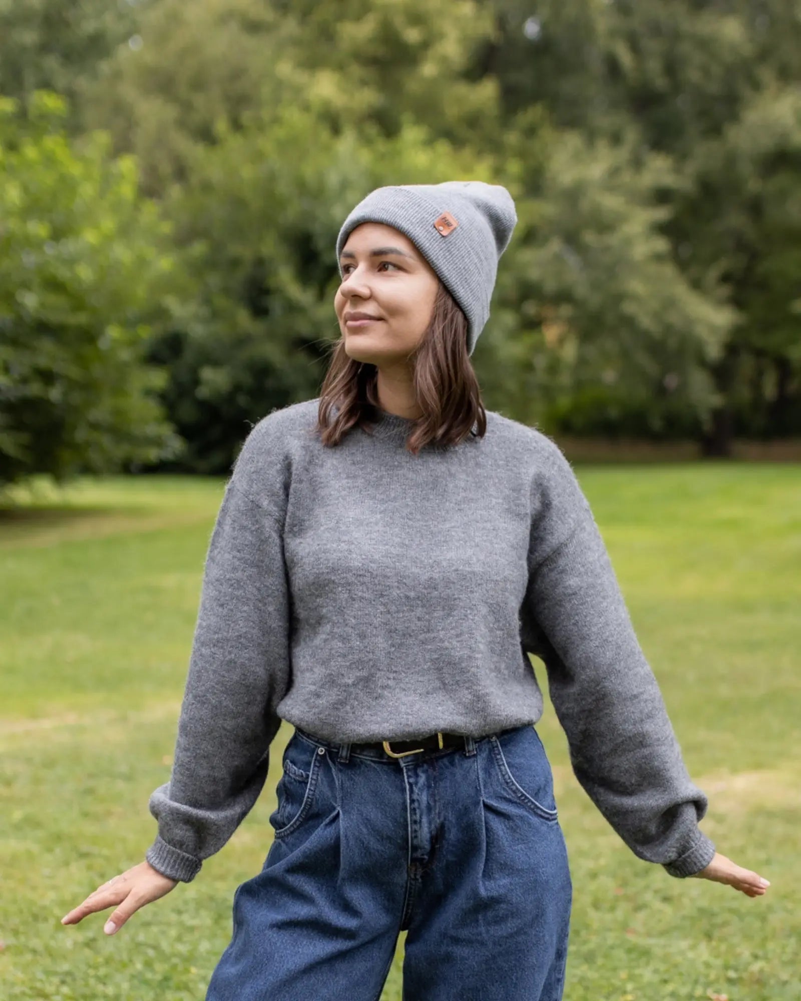 HAAKWEAR Knit Cuffed Classic Beanie / Hat - Koala Gray, Made in USA